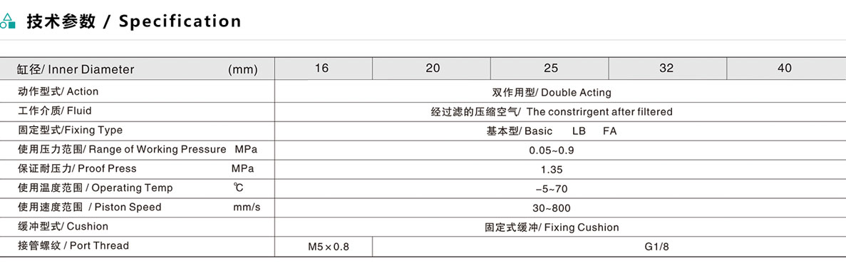 EMAJ 不銹鋼迷你氣缸（伸出可調(diào)型）